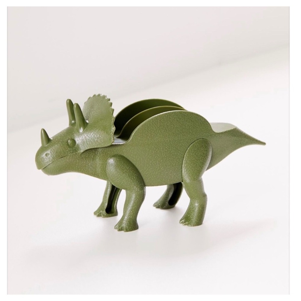 Set of 5 Funwares TriceraTaco Dinosaur Taco Holders Olive Green Kids Kitchen - Picture 2 of 7